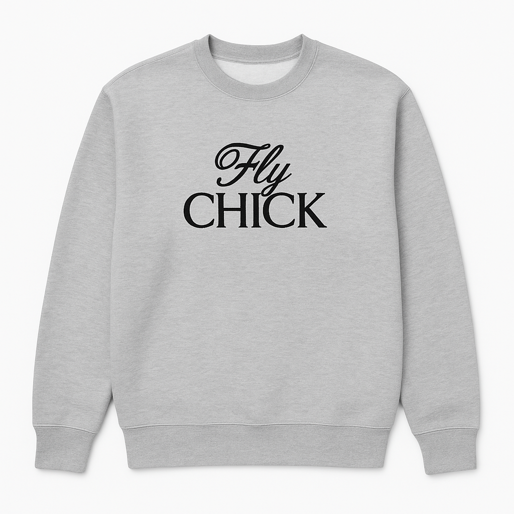Fly CHICK Signature Crewneck - Stacked Logo