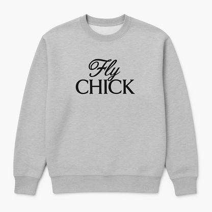 Fly CHICK Signature Crewneck - Stacked Logo