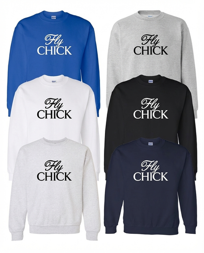 Fly CHICK Signature Crewneck - Stacked Logo