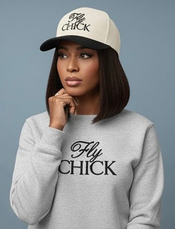 Fly CHICK Signature Crewneck - Stacked Logo