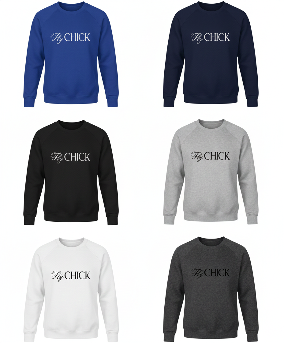 Fly CHICK Signature Crewneck - Horizontal Logo